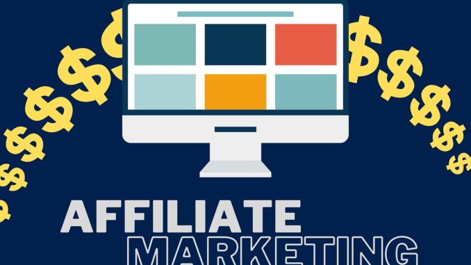 Grafik mit Affiliate-Marketing Schriftzug